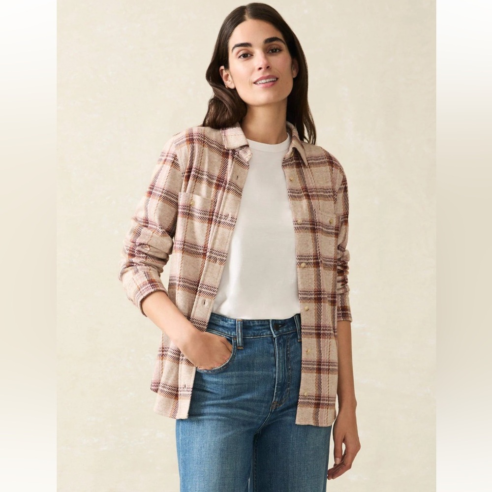 Faherty Legend™ Sweater Shirt - Cranberry Haze